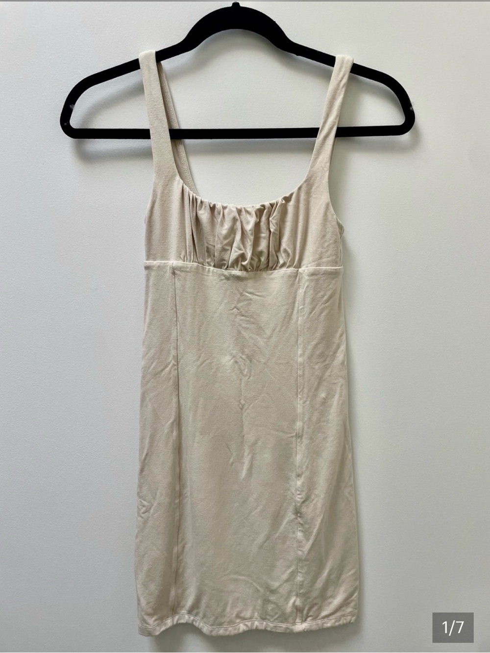 Aritzia Wilfred Free Orbit Mini Dress Size XS Beige